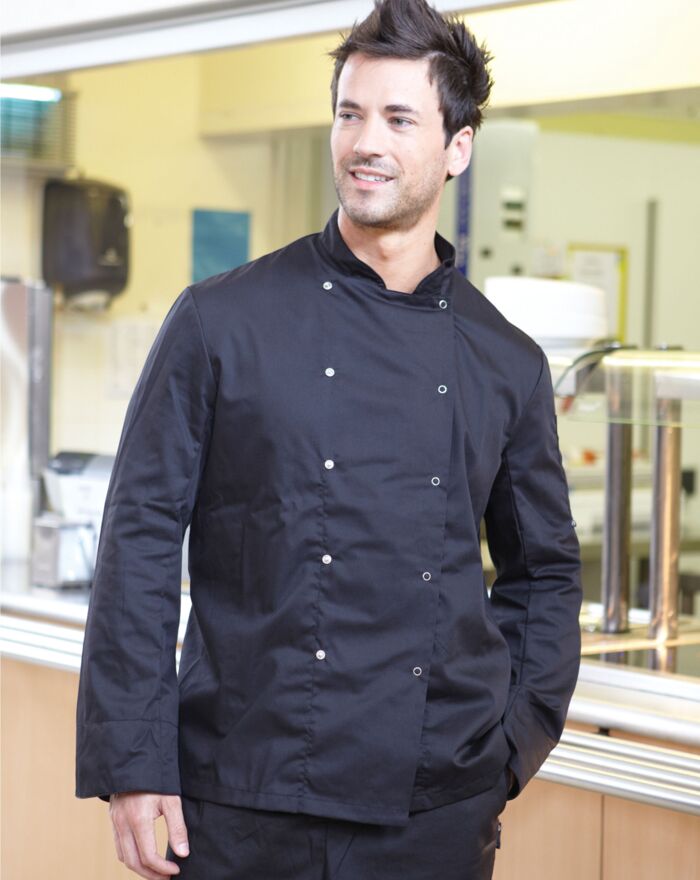 Long Sleeve Chef's Jacket (BK) Thumbnail