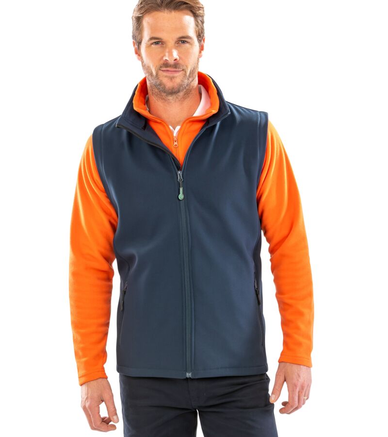 Men's Printable Softshell Bodywarmer with Recycled Fleece Inner Thumbnail