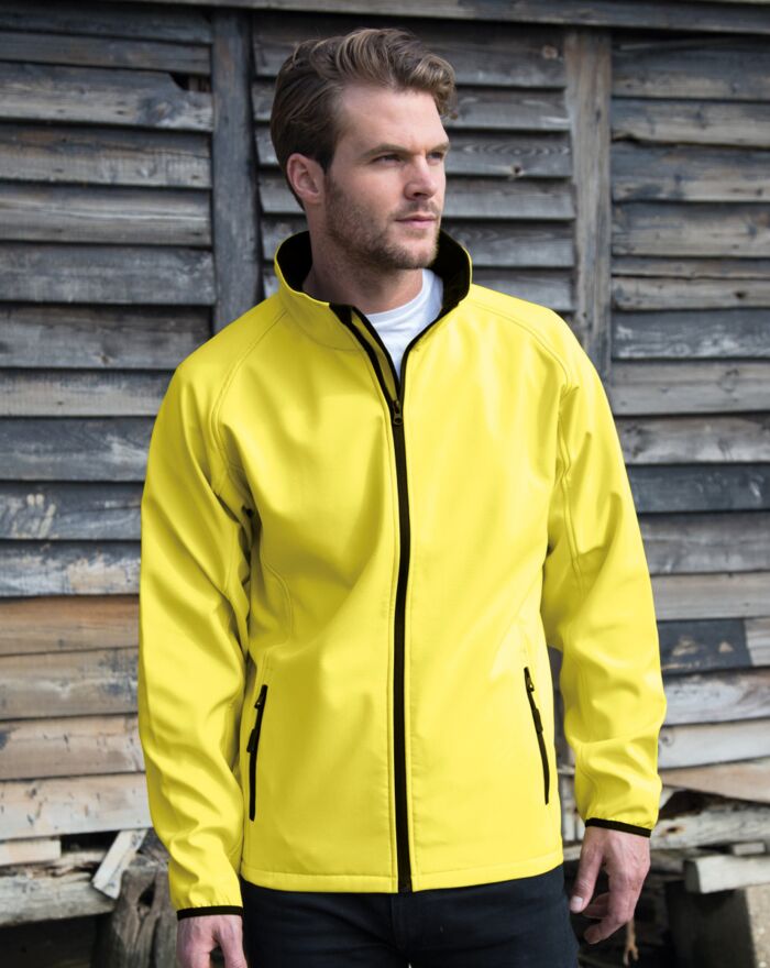 Men's Printable Softshell Jacket with Recycled Inner Fleece Thumbnail