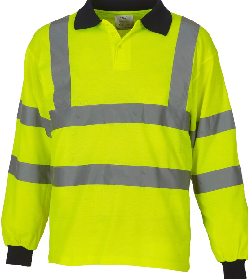 Hi-Vis Long Sleeve Polo Shirt Thumbnail