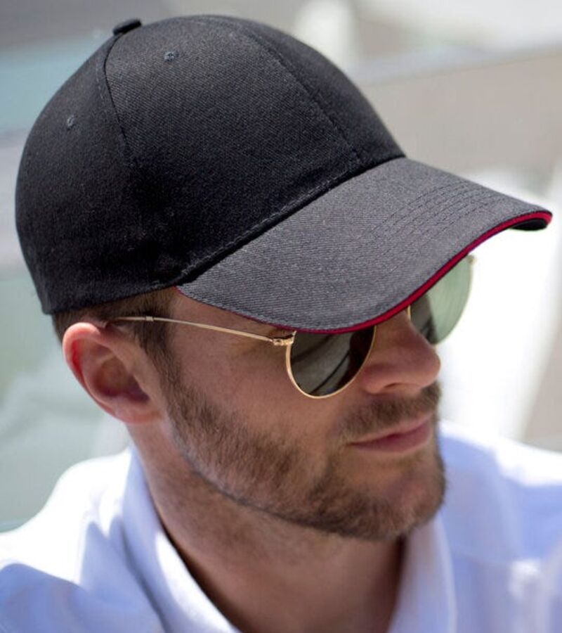 Memphis Brushed Cotton Low Profile Sandwich Peak Cap Thumbnail