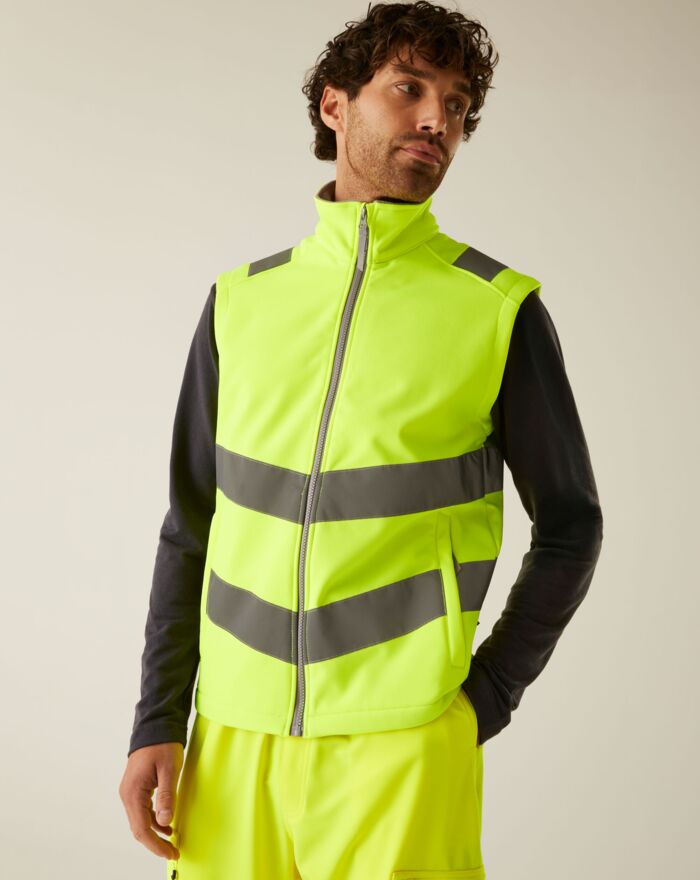 Hi-Vis Pro Contract Ablaze Softshell Bodywarmer Thumbnail