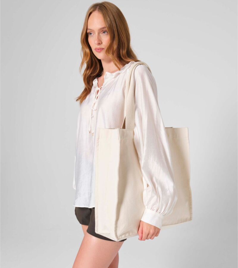 Chevron Handle Shopper Thumbnail