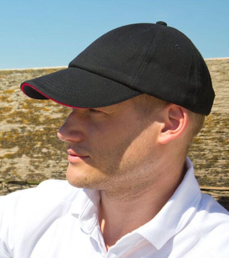 Low Profile Heavy Brushed Cotton Cap with Sandwich Peak Thumbnail