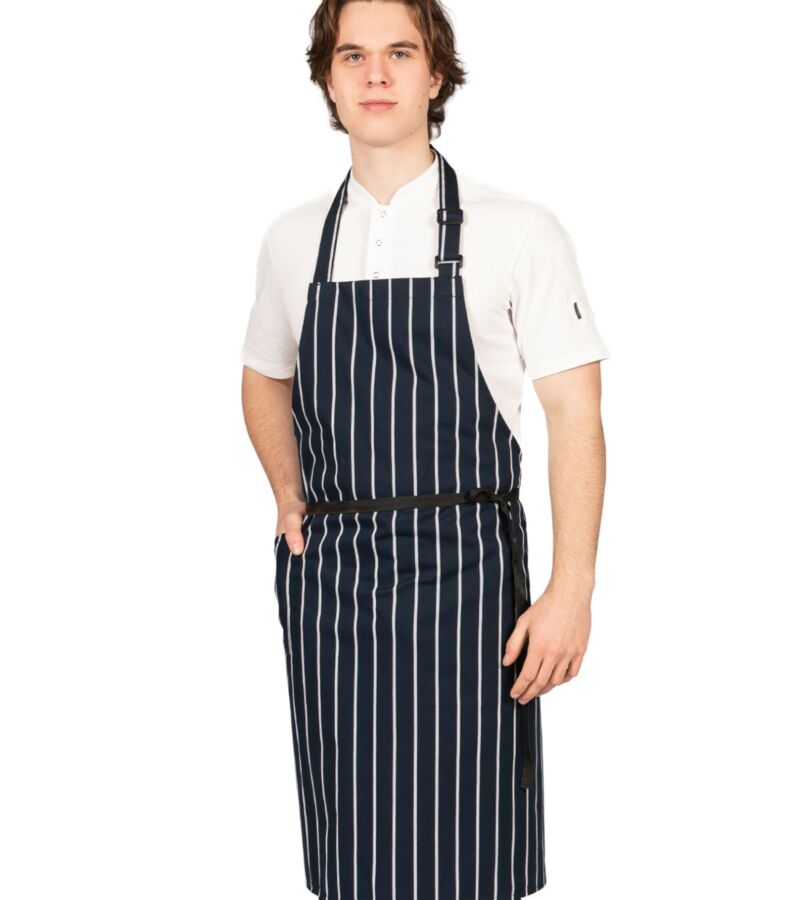Woven Butchers Stripe Apron Thumbnail