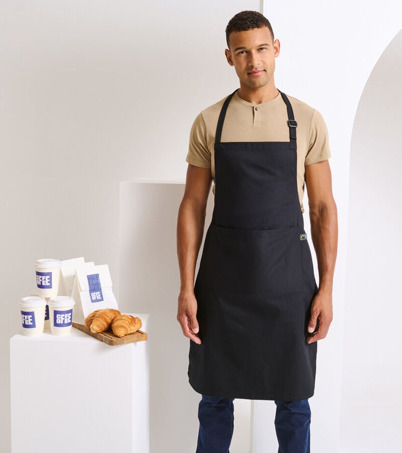 Cotton bib apron, organic and Fairtrade certified Thumbnail