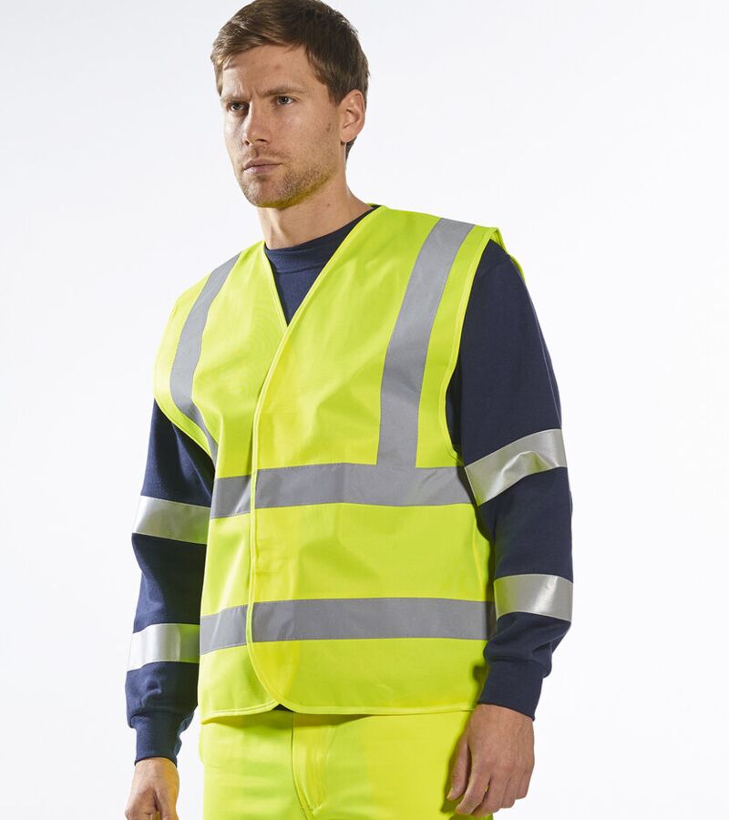 Hi-vis two-band-and-brace vest (C470) Thumbnail