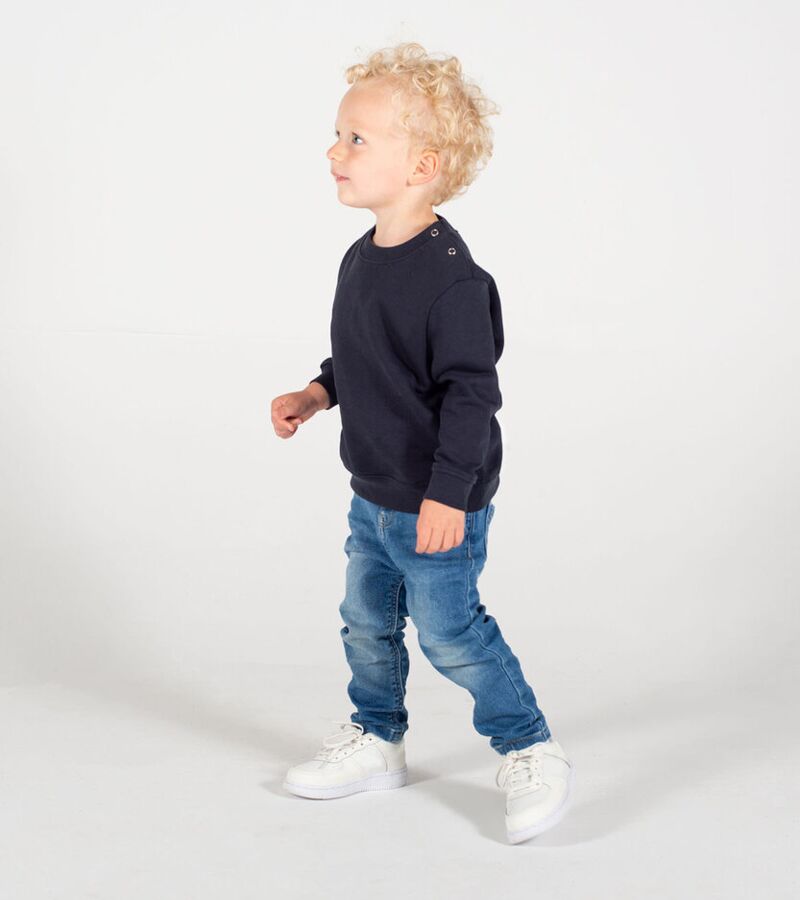 Crew neck sweatshirt with shoulder poppers Thumbnail