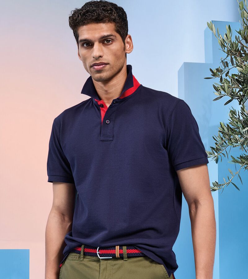 Men's classic fit contrast polo Thumbnail