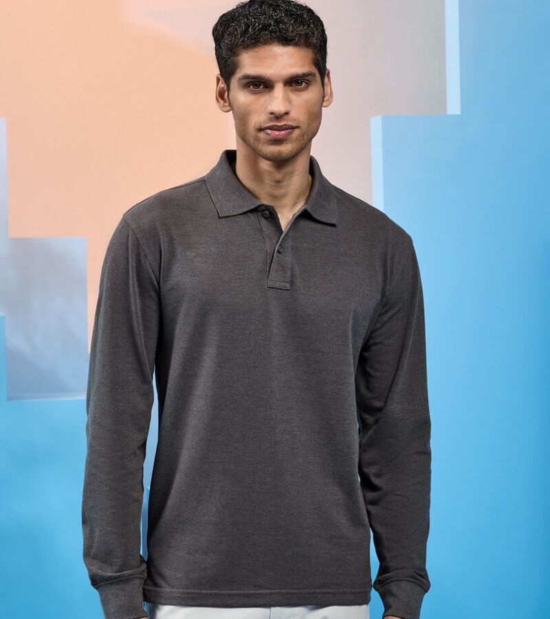 Men's classic fit long sleeved polo Thumbnail