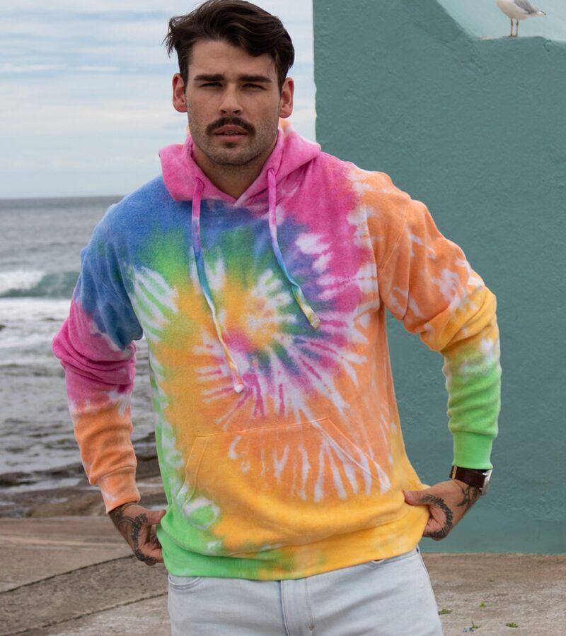 Rainbow tie-dye hoodie Thumbnail