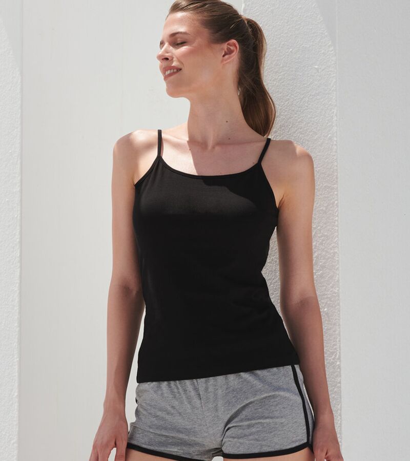 Women's feel-good stretch spaghetti vest Thumbnail
