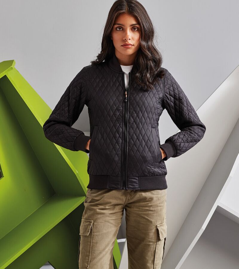 Women's quilted flight jacket Thumbnail