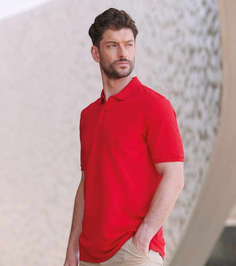 Micro-fine piqué polo shirt Thumbnail