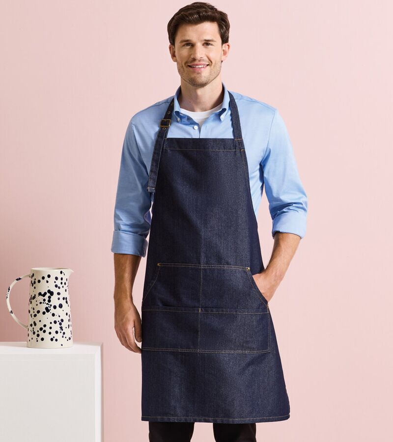 Jeans stitch bib apron Thumbnail