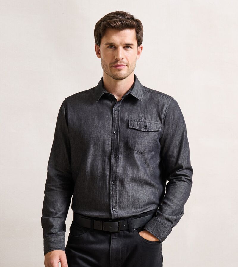 Jeans stitch denim shirt Thumbnail