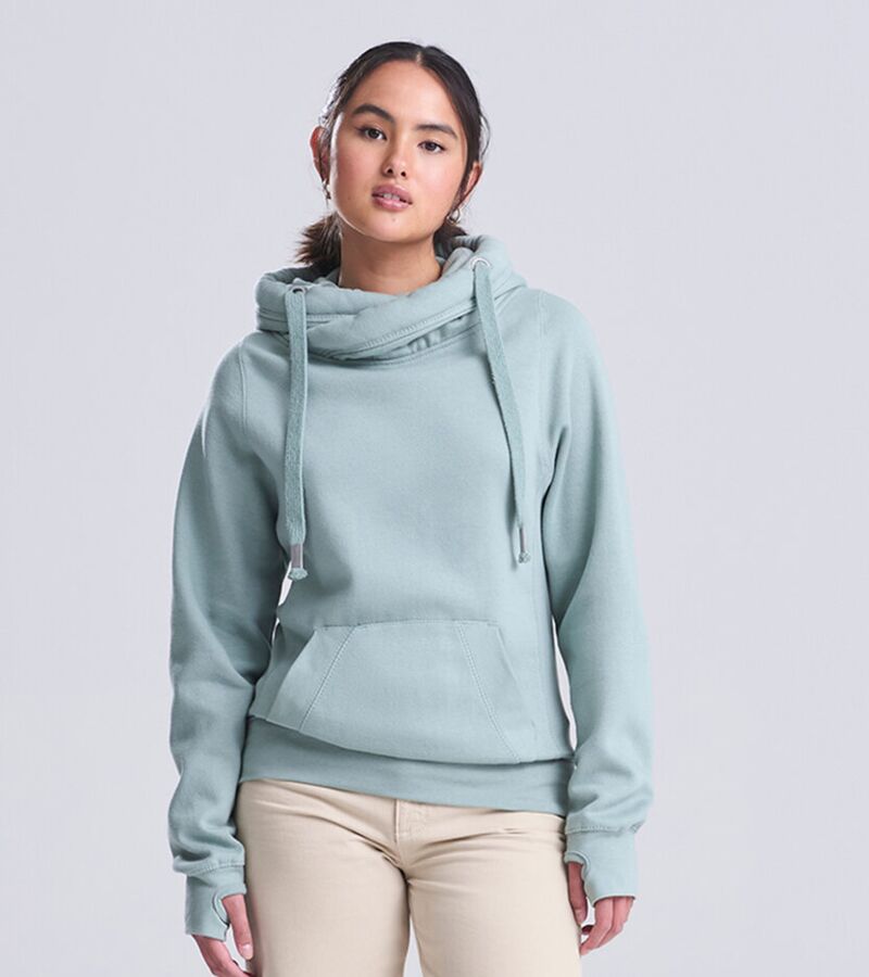 Cross neck hoodie Thumbnail