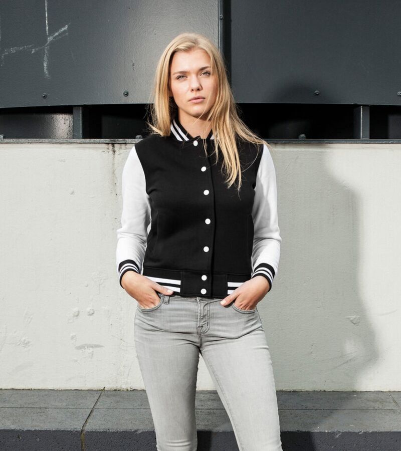 Women's sweat college jacket Thumbnail