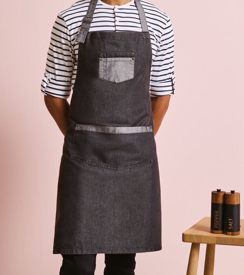 Domain contrast denim bib apron Thumbnail