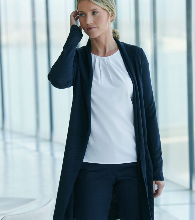 Women's longline open cardigan Thumbnail