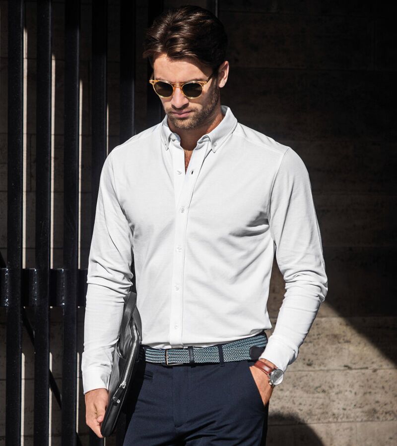 Kingston – stretch deluxe piqué shirt Thumbnail