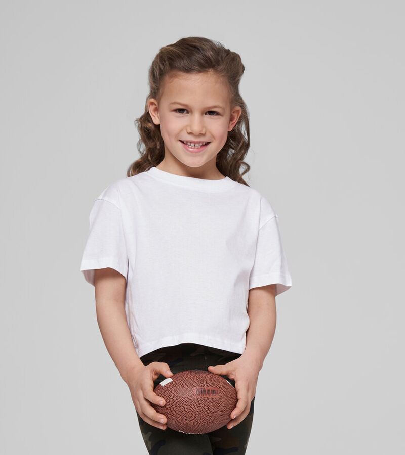 Girls cropped Jersey tee Thumbnail