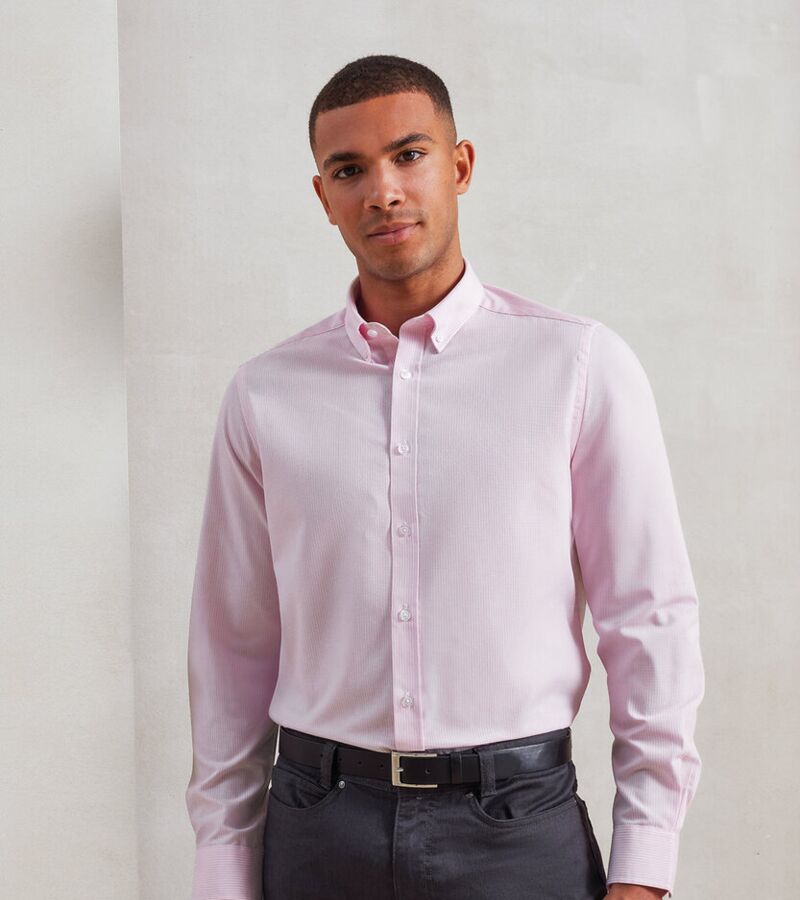 Cotton-rich Oxford stripes shirt Thumbnail