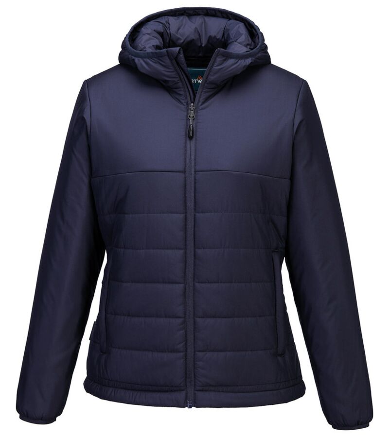Women’s professional hooded insulated baffle jacket (S613) Thumbnail