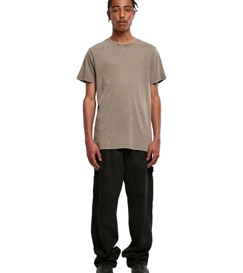 Acid washed round neck tee Thumbnail
