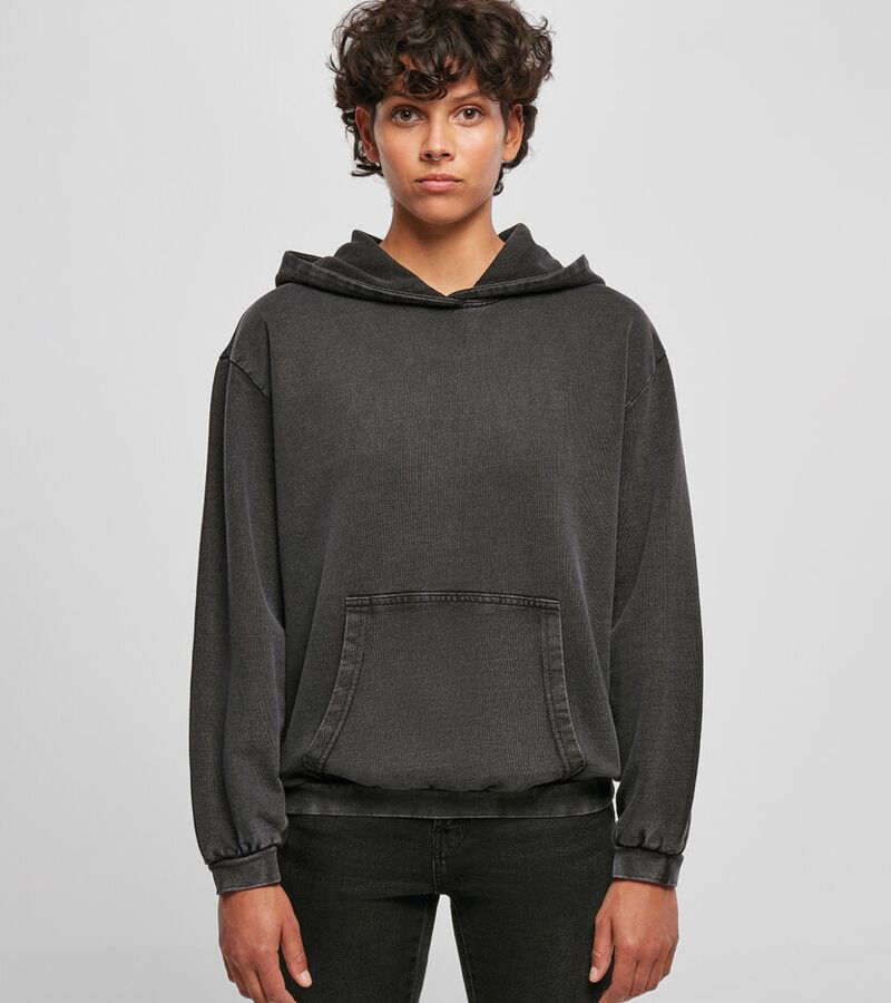 Women's acid washed oversized hoodie Thumbnail