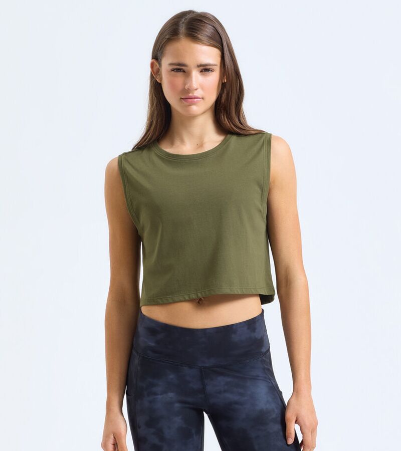 Women's TriDri® organic crop tank Thumbnail