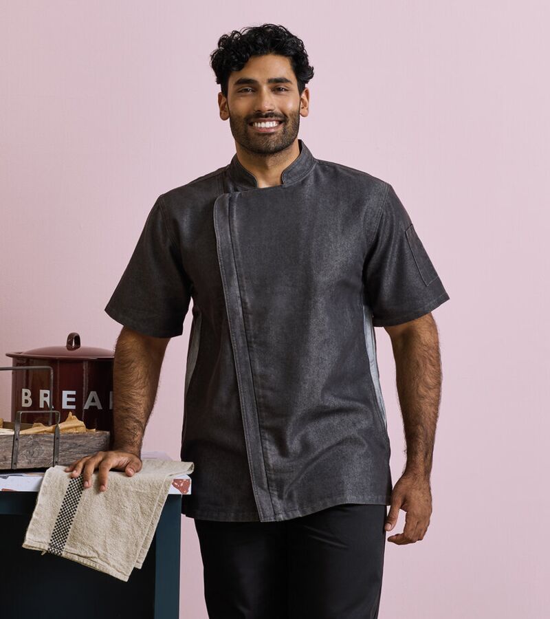 Chef's zip-close short sleeve jacket Thumbnail