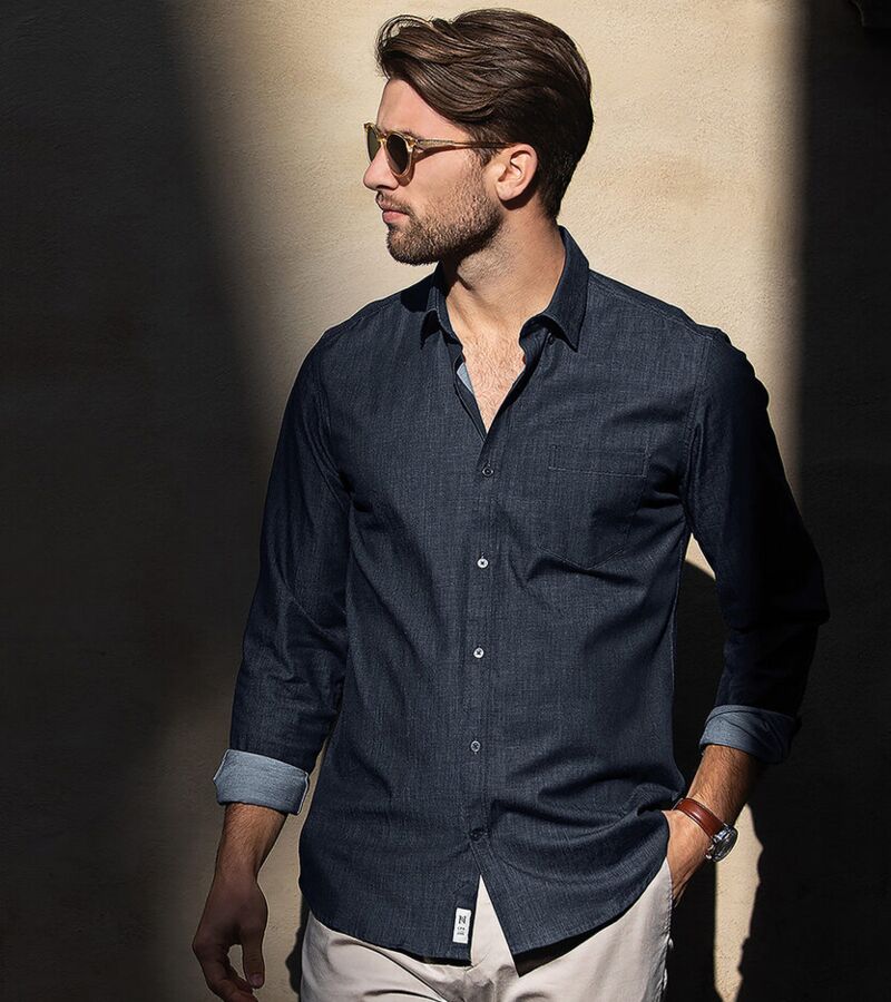 Torrance modern fit – raw and stylish denim shirt Thumbnail