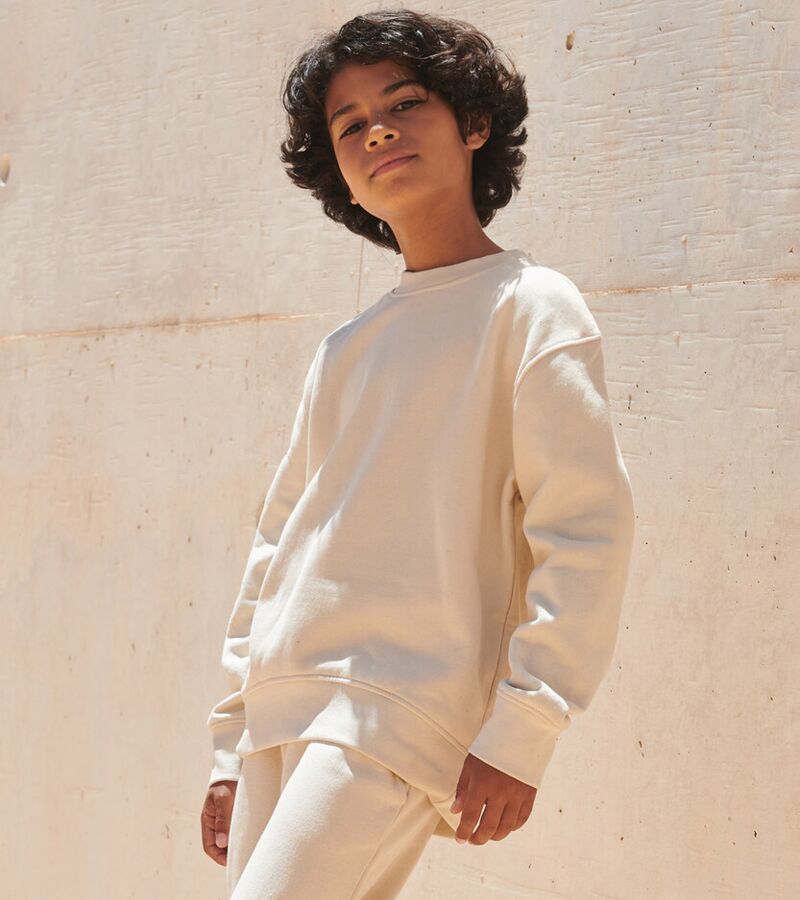 Kids sustainable fashion curved hem sweatshirt Thumbnail