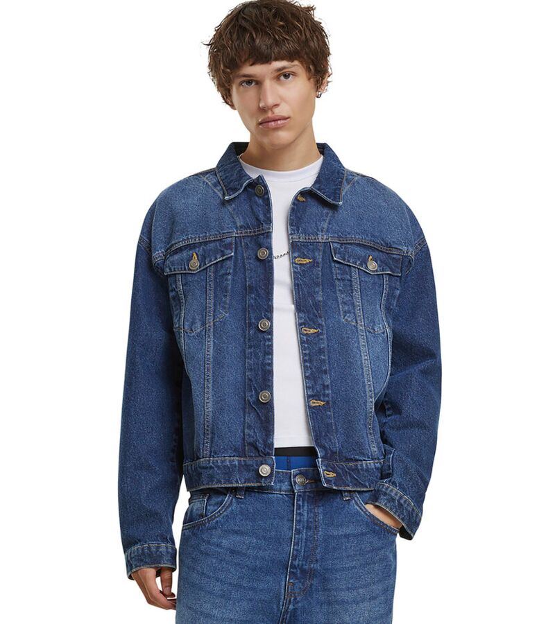 Heavy ounce boxy denim jacket Thumbnail