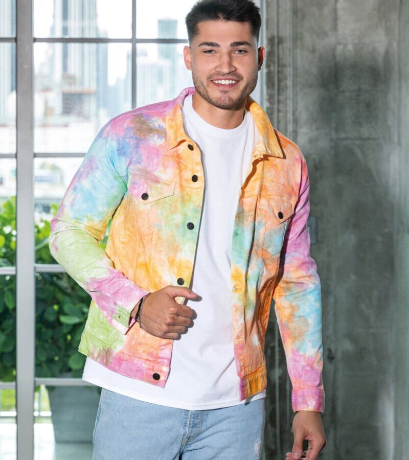 Tie-dye denim jacket Thumbnail
