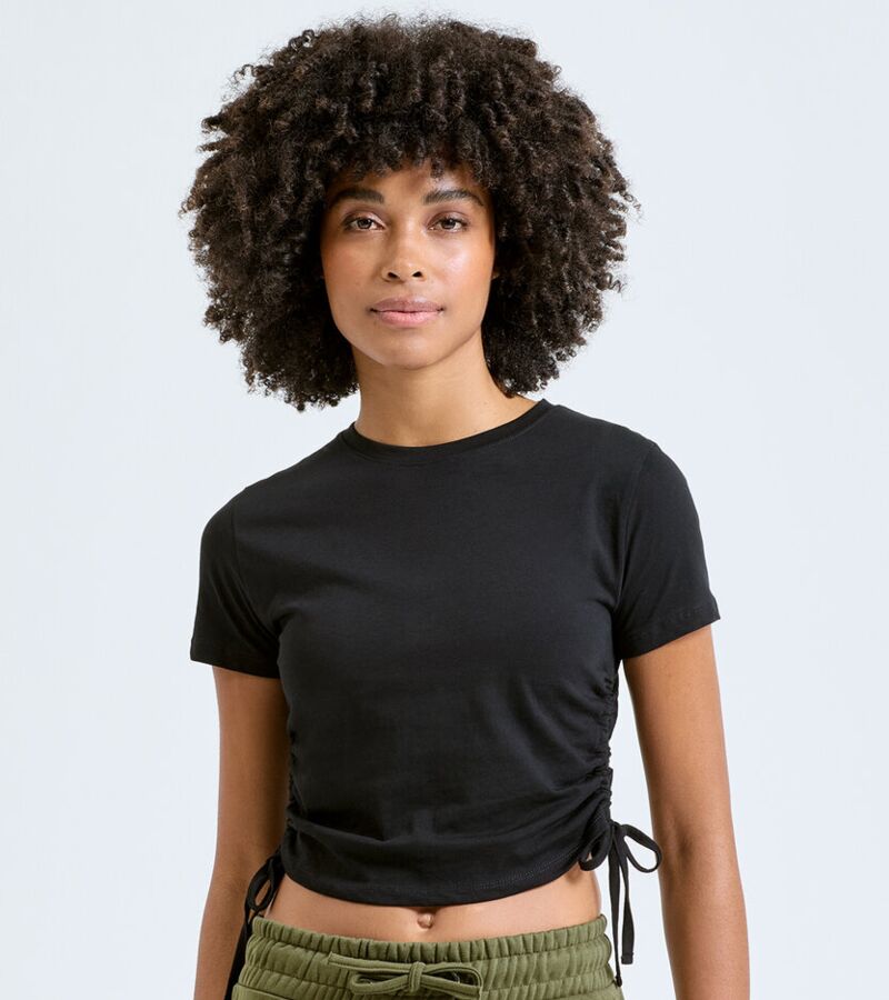 Women's TriDri® ruched crop top Thumbnail