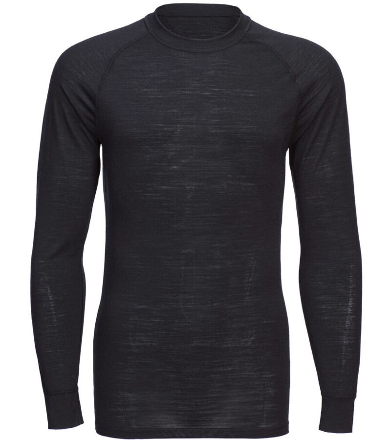 Merino wool crew neck long sleeve top Thumbnail