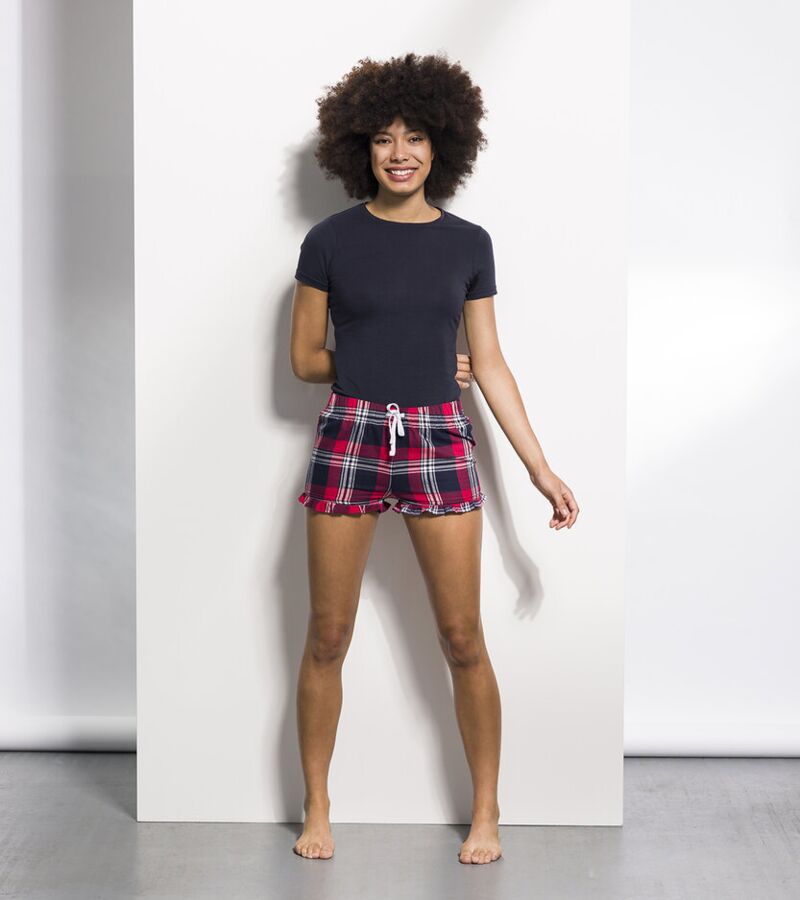 Women's tartan frill shorts Thumbnail