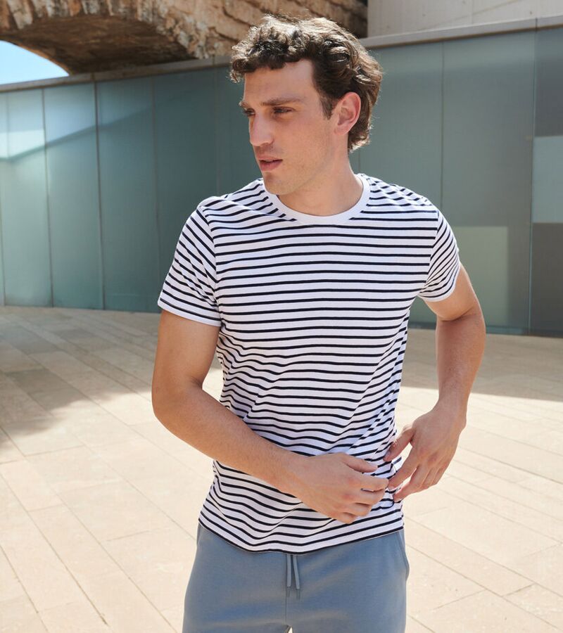 Unisex striped T Thumbnail